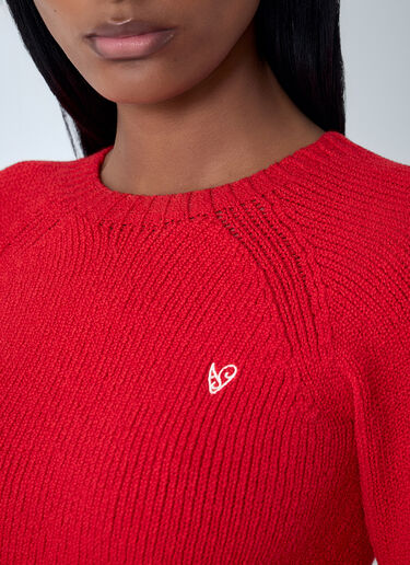 Acne Studios Logo Motif Sweater Red acn0262009