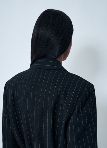 Belted Pinstripe Coat Acne Studios Belted Pinstripe Coat Black acn0262014