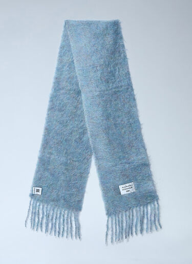 Acne Studios Fringed Wool-Blend Scarf Light Blue acn0262016