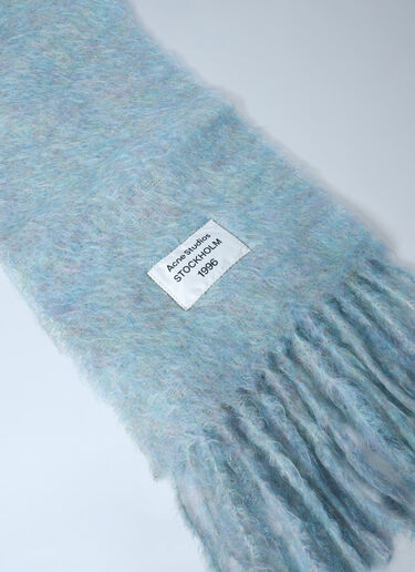 Acne Studios Fringed Wool-Blend Scarf Light Blue acn0262016
