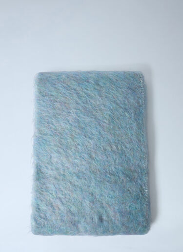 Acne Studios Fringed Wool-Blend Scarf Light Blue acn0262016