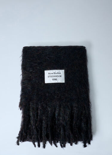 Fringed Wool-Blend Scarf Acne Studios Fringed Wool-Blend Scarf Black acn0262017