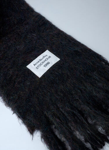 Fringed Wool-Blend Scarf Acne Studios Fringed Wool-Blend Scarf Black acn0262017