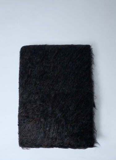 Acne Studios Fringed Wool-Blend Scarf Black acn0262017