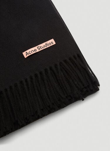 Acne Studios Fringe Wool Scarf Black acn0346017