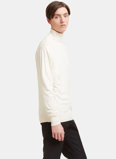 Silk and Cashmere-Blend Turtleneck Sweater Aiezen Silk and Cashmere-Blend Turtleneck Sweater White aie0118002