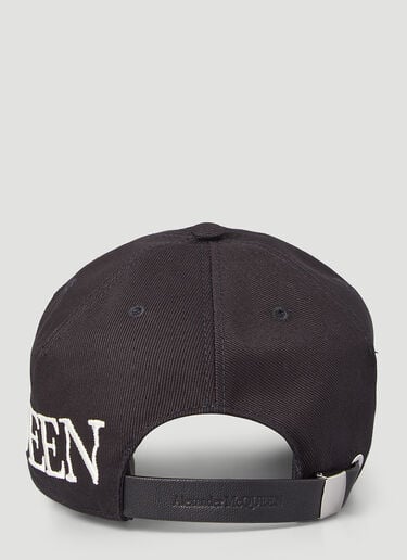 Embroidered-Logo Baseball Cap Alexander McQueen Embroidered-Logo Baseball Cap Black amq0146066