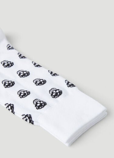 스컬 모티프 양말 Alexander McQueen 스컬 모티프 양말 화이트 amq0147103