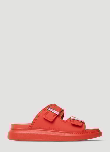 트윈 스트랩 고무 샌들 Alexander McQueen 트윈 스트랩 고무 샌들 레드 amq0252009
