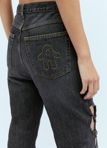 Cut-Out Mom Denim Jeans AVAVAV Cut-Out Mom Denim Jeans Black ava0254009