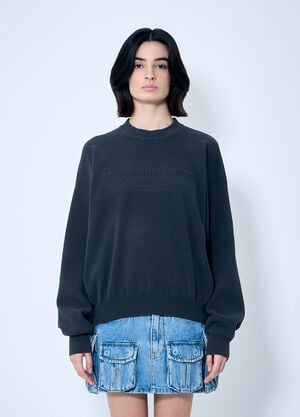 Alexander Wang Logo Embossed Sweater Grey awg0259005