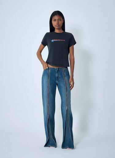 Logo Motif T-Shirt Alexander Wang Logo Motif T-Shirt Black awg0262006
