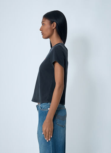 Logo Motif T-Shirt Alexander Wang Logo Motif T-Shirt Black awg0262006