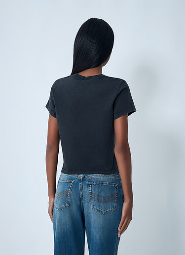 Alexander Wang Logo Motif T-Shirt Black awg0262006