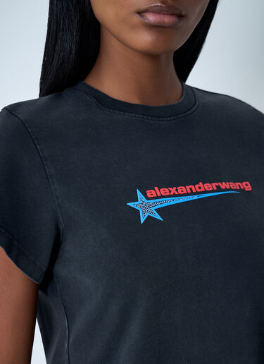 Alexander Wang Logo Motif T-Shirt Black awg0262006