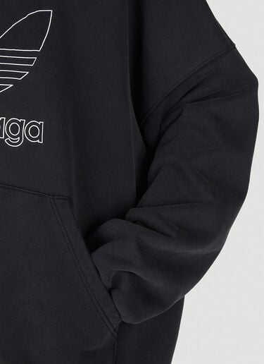 Balenciaga x adidas 자수 로고 후드 스웻셔츠 블랙 axb0151020