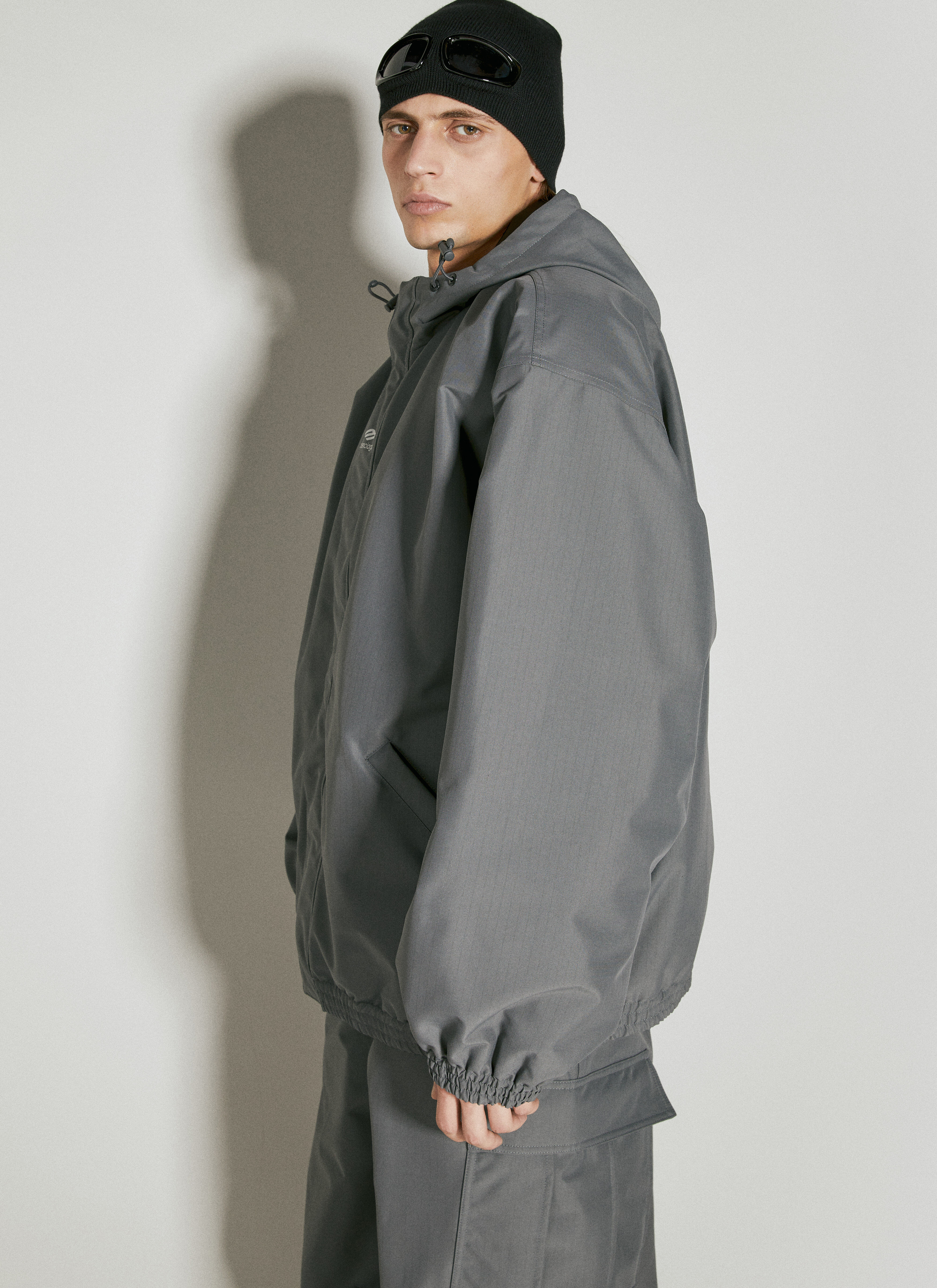 Balenciaga Men's' 3B Sports Icon Ski Parka in Grey | LN-CC®