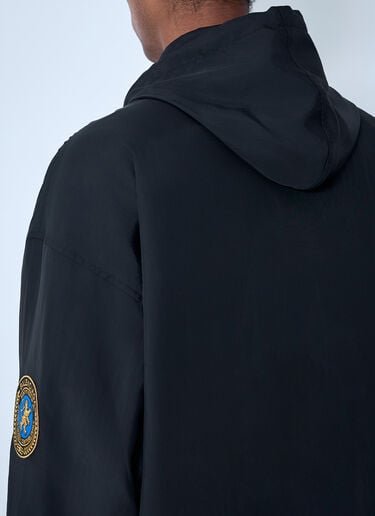 Logo Motif Windbreaker Jacket Balenciaga Logo Motif Windbreaker Jacket Black bal0161005