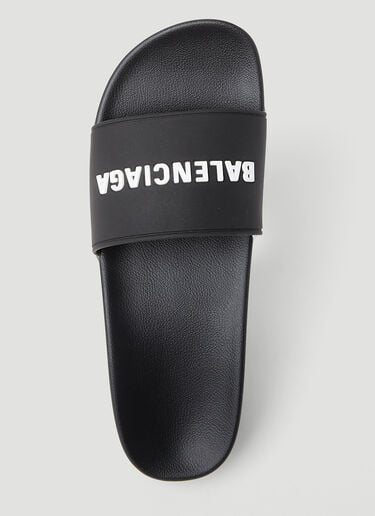 풀 웨지 슬라이드 Balenciaga 풀 웨지 슬라이드 블랙 bal0252005