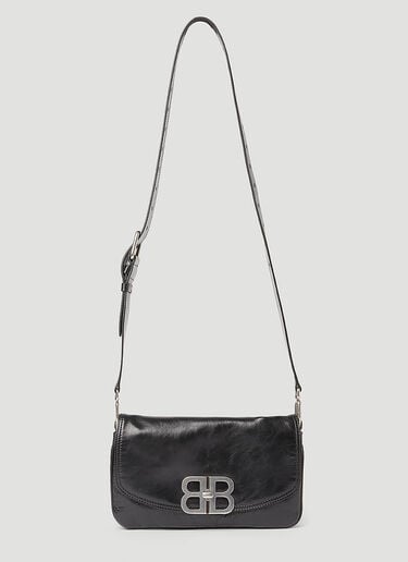 BB 柔软小号翻盖单肩包 Balenciaga BB 柔软小号翻盖单肩包 黑色 bal0253035