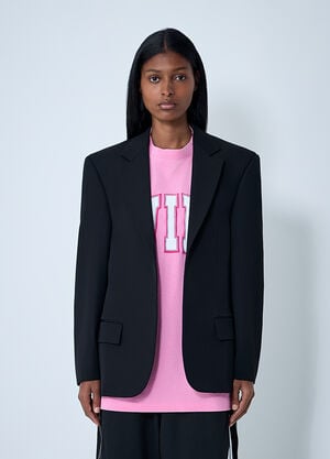 Balenciaga Single-Breasted Blazer Black bal0261008