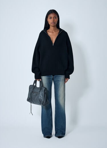 Zip-Up Sweater Balenciaga Zip-Up Sweater Black bal0262003