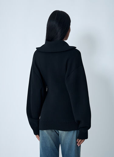 Balenciaga Zip-Up Sweater Black bal0262003