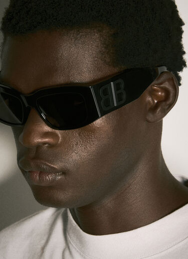 Balenciaga Bossy Rectangle Sunglasses Black bcs0357008