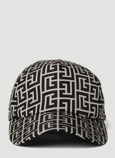 Monogram Baseball Cap Balmain Monogram Baseball Cap Black bln0151051