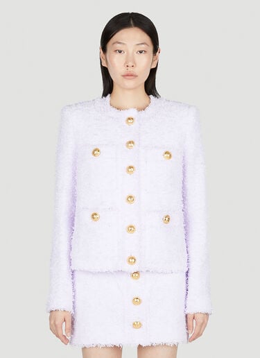 Tweed Jacket Balmain Tweed Jacket Purple bln0252033