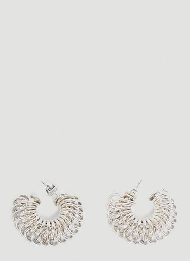 Sterling Silver Hoop Earrings Bottega Veneta Sterling Silver Hoop Earrings Silver bov0245088