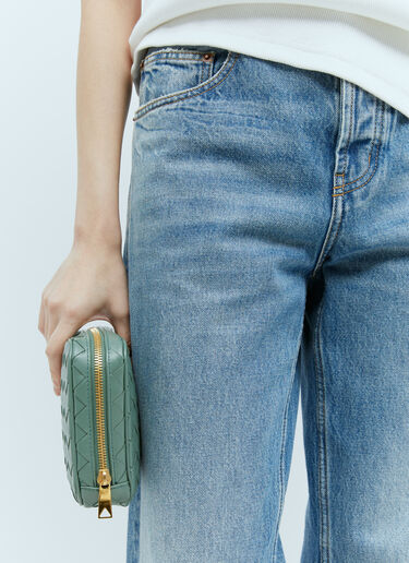미디엄 인트레치아토 지퍼 파우치 Bottega Veneta 미디엄 인트레치아토 지퍼 파우치 그린 bov0255090