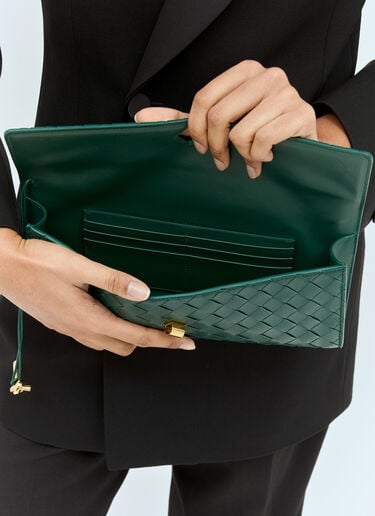 Long Andiamo Clutch Bottega Veneta Long Andiamo Clutch Green bov0258013
