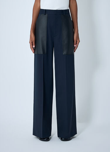 Compact Wool And Cotton Twill Pants Bottega Veneta Compact Wool And Cotton Twill Pants Blue bov0261011