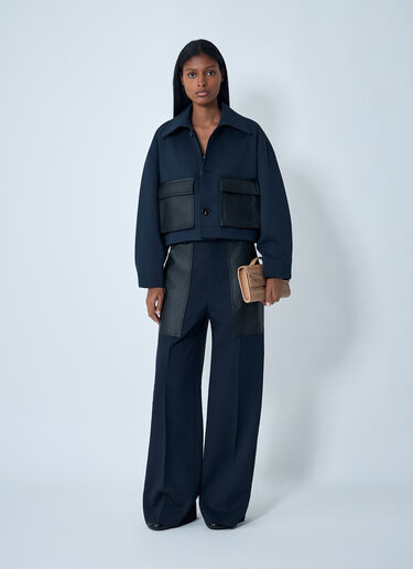 Compact Wool And Cotton Twill Pants Bottega Veneta Compact Wool And Cotton Twill Pants Blue bov0261011