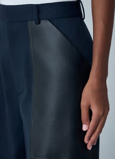 Bottega Veneta Compact Wool And Cotton Twill Pants Blue bov0261011