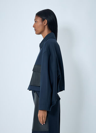 Compact Wool And Cotton Twill Jacket Bottega Veneta Compact Wool And Cotton Twill Jacket Blue bov0261012