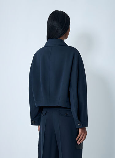 Compact Wool And Cotton Twill Jacket Bottega Veneta Compact Wool And Cotton Twill Jacket Blue bov0261012