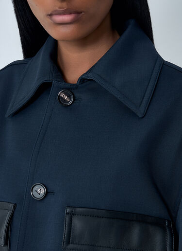 Compact Wool And Cotton Twill Jacket Bottega Veneta Compact Wool And Cotton Twill Jacket Blue bov0261012