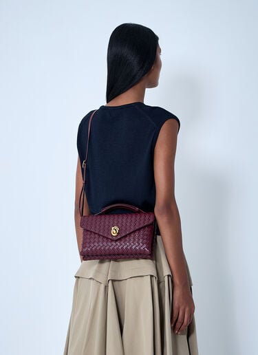 Knot Lock Crossbody Bag Bottega Veneta Knot Lock Crossbody Bag Burgundy bov0261046