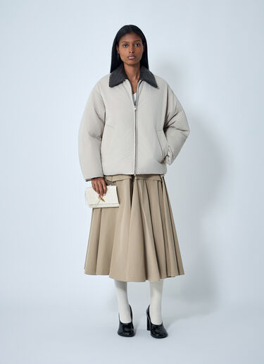 Bottega Veneta Tech Nylon Puffer Jacket Beige bov0262041