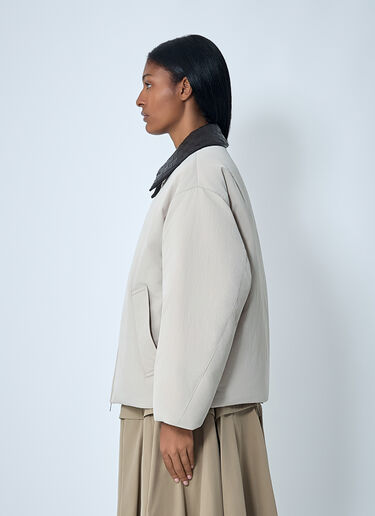 Bottega Veneta Tech Nylon Puffer Jacket Beige bov0262041