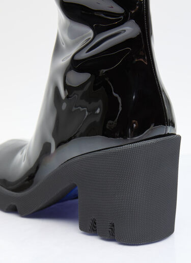 Burberry Patent Leather Knee High Boots Black bur0255053