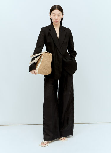 Chloé 大号 Woody 篮式托特包 米色 chl0256024