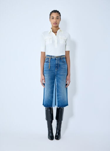 Contrast Denim Shorts Chloé Contrast Denim Shorts Blue chl0259018