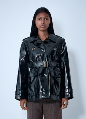 Chloé High-Shine Belted Jacket Black chl0261009