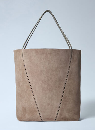 Chloé Large Suede Spin Tote Bag Beige chl0261046