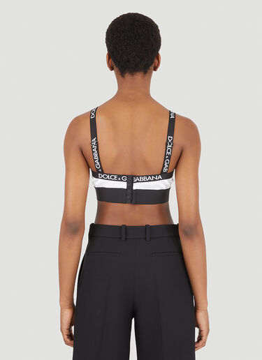 Dolce & Gabbana 로고 밴드 트라이앵글 브라 화이트 dol0246049