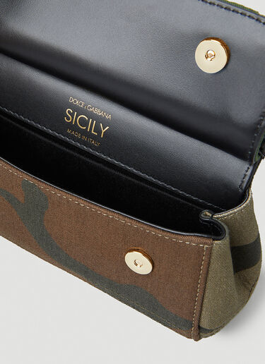 Dolce & Gabbana 迷彩 Sicily 小号手提包 绿 dol0248040