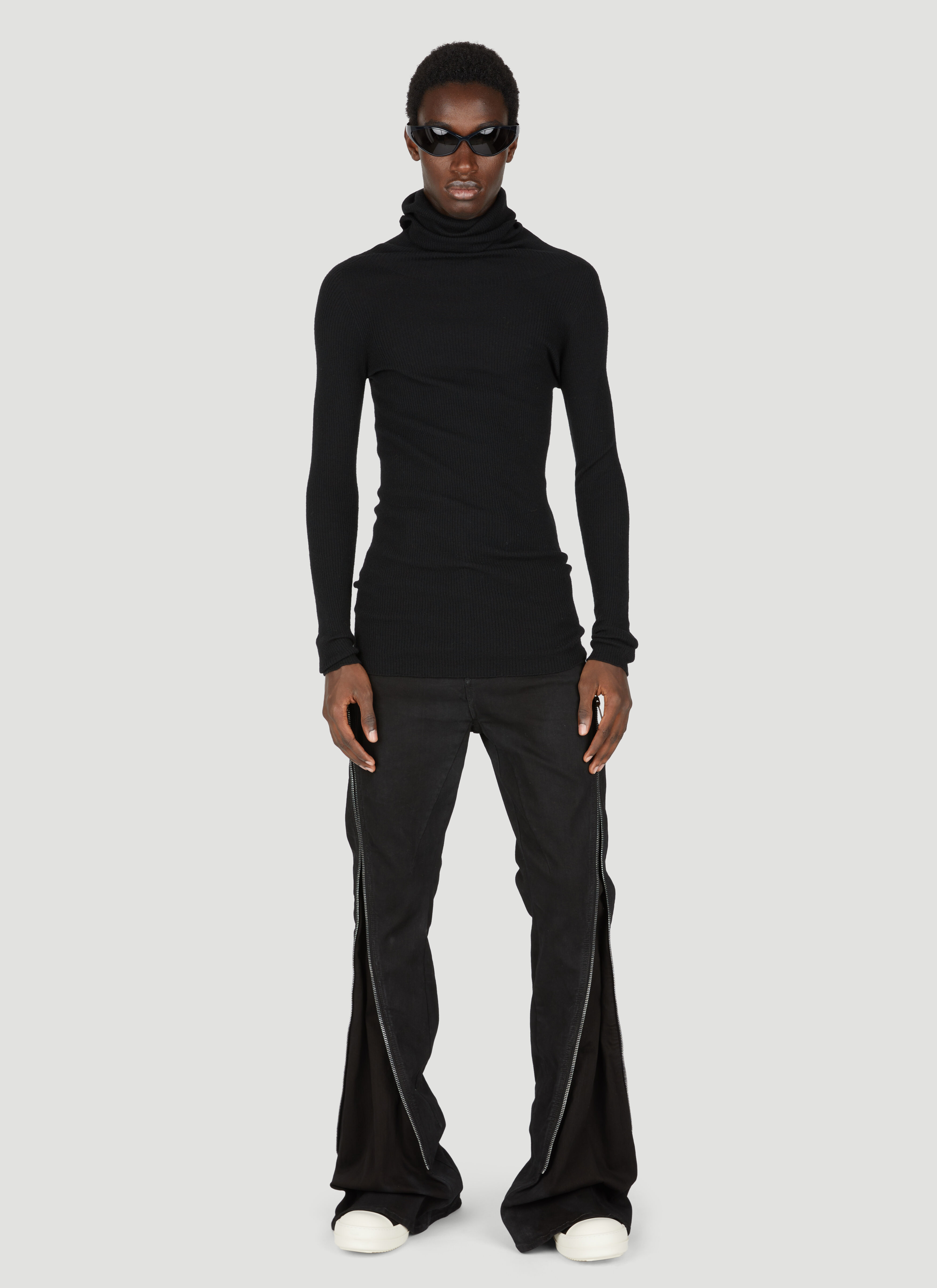 Rick Owens bolanbanana風 ジッパーブラックスラックス Rick Owens bolanbanana風 ジッパーブラックスラックス